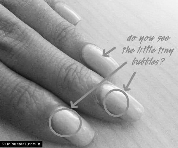 What should I do if I have air bubbles in my fake nails? image 2